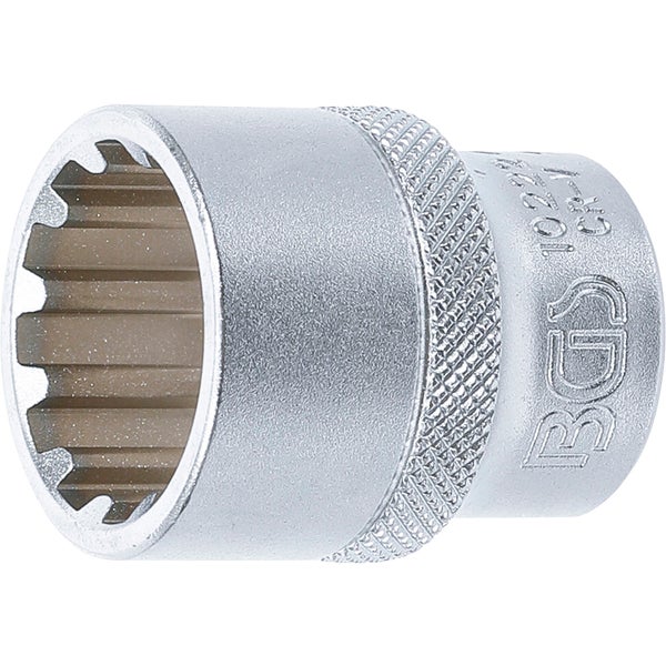 BGS Steckschlüssel-Einsatz Gear Lock Antrieb Innenvierkant 12,5 mm (1/2) SW 22 mm - 10222
