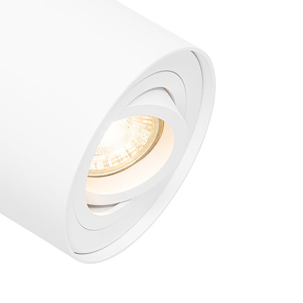 Weiße Aufbauleuchte mit Lichtquelle