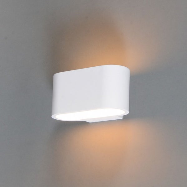 Weiße ovale Wandleuchte für Innenräume