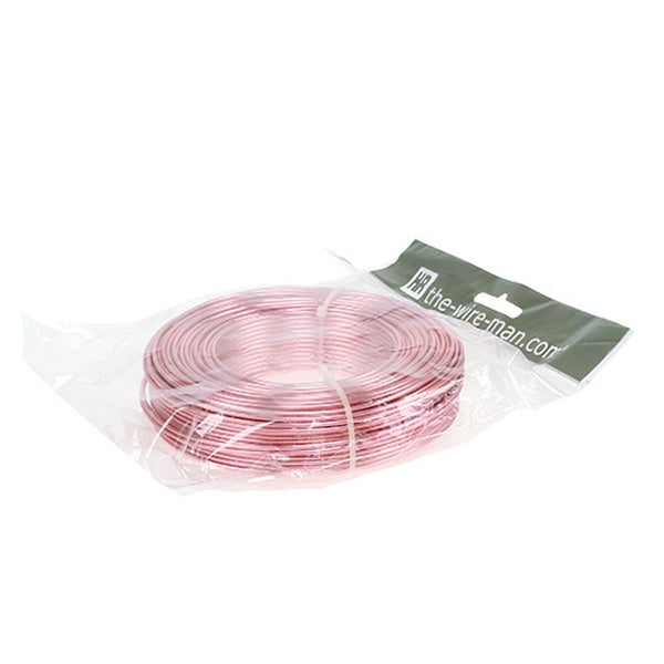 Rosa Aluminiumdraht auf Rolle für Bastelarbeiten und Dekorationen, the-wire-man.com Logo