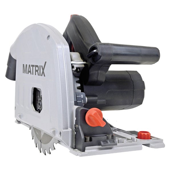 Handkreissäge Matrix TRS 1400-64 | 1400W Tauchsäge mit Führungsschiene & Absaugadapter