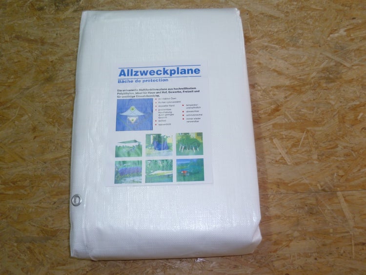 Gewebeplane 260g 6m x 8m Abdeckplane Bootsplane Allzweckplane Plane
