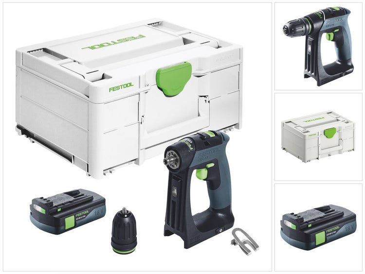 Festool CXS 18 Akku Bohrschrauber 18 V 40 Nm Brushless + 1x Akku 3,0 Ah + Systainer - ohne Ladegerät