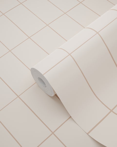 Tapetenrolle mit grafischem Karomuster