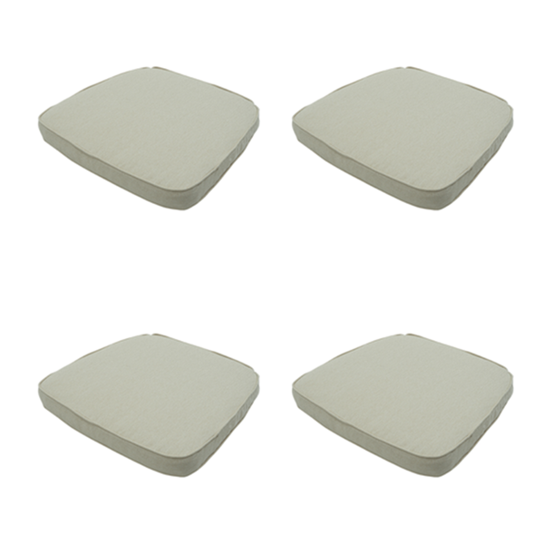 Sitzkissen Wicker Beige Canvas Eco+ - Ca. 48x48 cm - 4er-Set