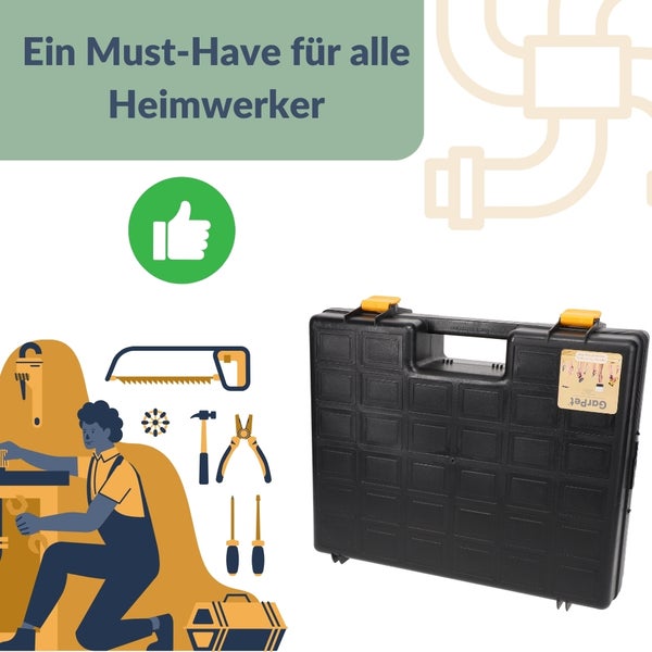 Maschinenkoffer leer Kunststoff Universal Werkzeugkoffer für Elektrowerkzeuge Werkzeugbox Gerätebox Gerätekoffer Koffer Box