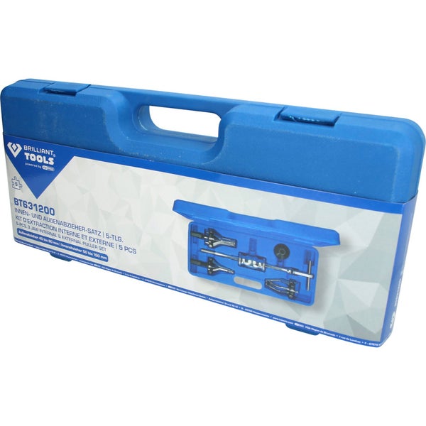 Werkzeugsatz zum Abziehen von Lagern in blauem Werkzeugkoffer