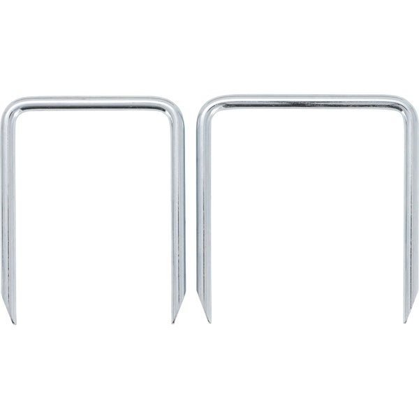 Zwei silberfarbene Klammern