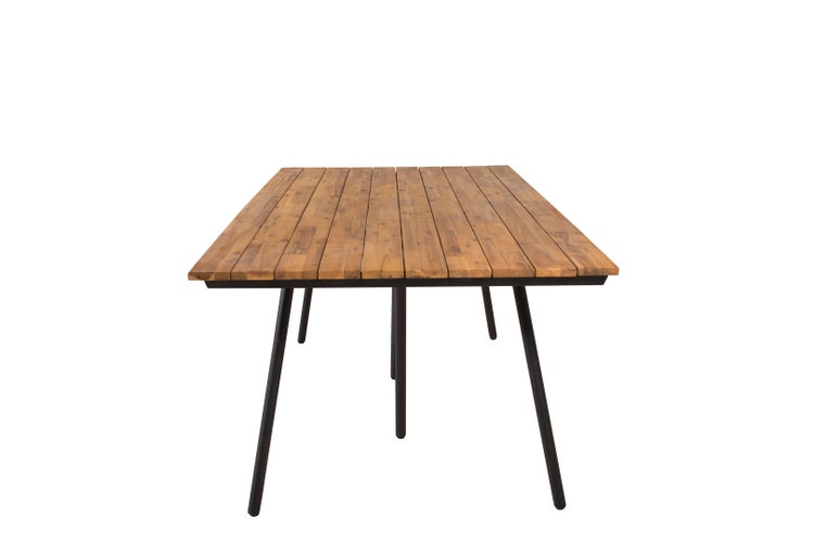 Chan Esstisch Teakoptik geölt, schwarz. 100 X 200 X 74 cm