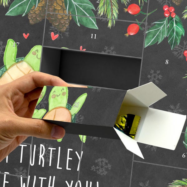 Mr. & Mrs. Panda Befüllbarer Adventskalender Schildkröten Paar - Schwarz