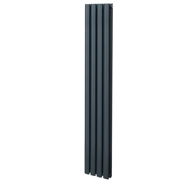 Oval Röhrenheizkörper - 1600mm x 240mm - Anthrazitgrau