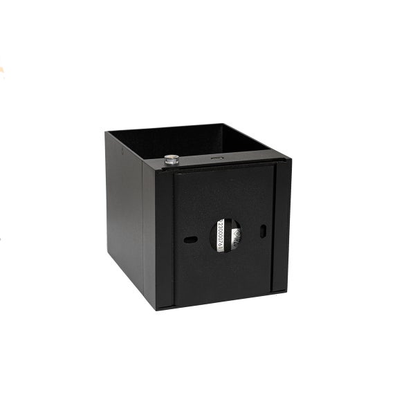 Schwarze würfelförmige Wandleuchte