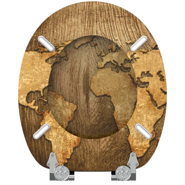 WC-Sitz mit Absenkautomatik World Map