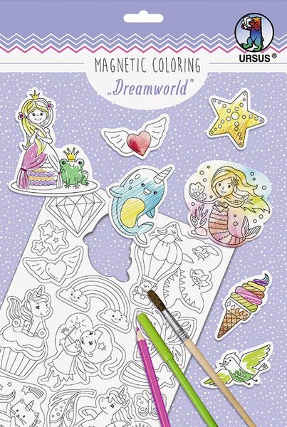 URSUS Blankoartikel Magnetic Coloring Dreamworld, DIN A4