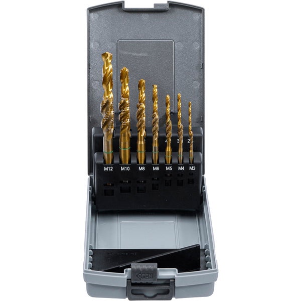 Bohrer und Gewindebohrer Set im Koffer