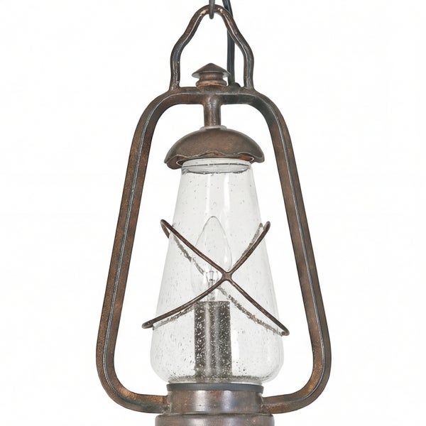 Laternen-Hängeleuchte mit Glas