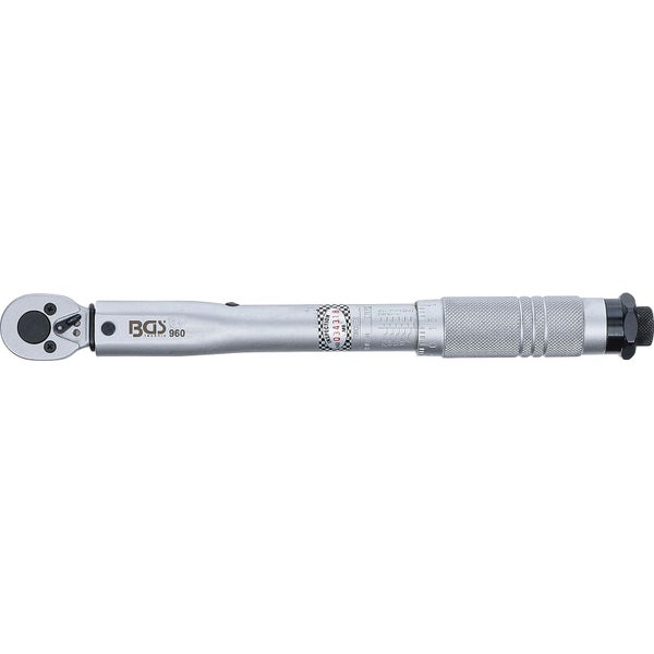 BGS Drehmomentschlüssel Abtrieb Außenvierkant 6,3 mm (1/4) 5 - 25 Nm - 960