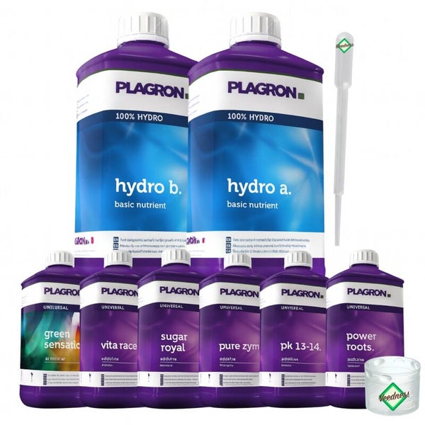 Plagron Düngemittel Set für Hydrokulturen mit Basisdünger und Zusatzstoffen