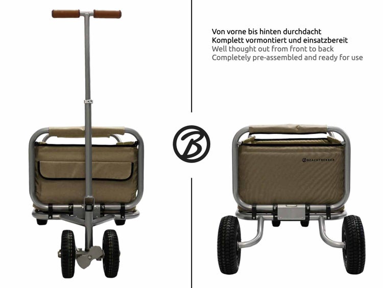 Bollerwagenansicht von vorn und von hinten