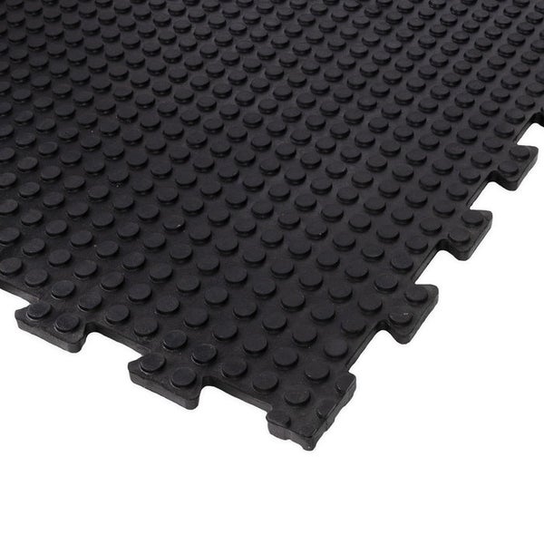 FLOORDIREKT Puzzle-Stallmatte aus Gummi Buffalo - Stallboden - Wasserbeständige Bodenmatte - Mit beidseitiger Noppenfläche - 100 x 100 cm