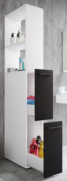 Holz Badmöbel Nischenschrank Schublade Sadilo XL