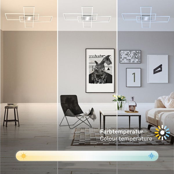 LED Deckenlampe LED Deckenleuchte Wohnzimmer Dimmbar Fernbedienung CCT Flur