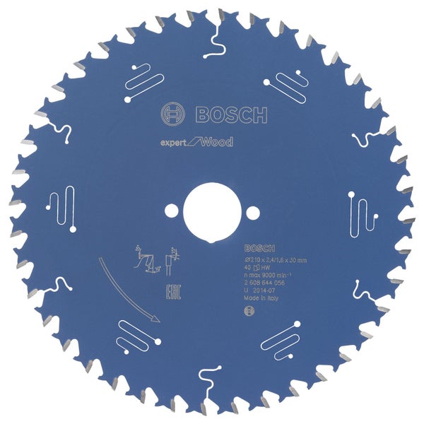 Bosch Kreissägeblatt Expert for Wood für Handkreissägen 210 x 30 x 2,4 mm 40 - 2608644056