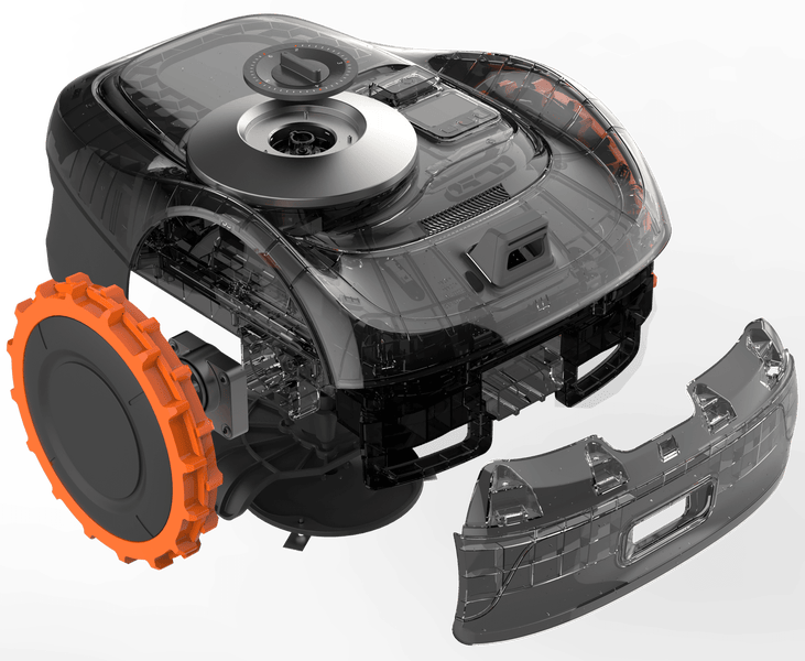 Mähroboter Segway Navimow i108E, 18cm/800 m² mit App, ohne Begrenzungsdraht mit GPS-RTK Technologie und KI-gestützte Kartierung, inkl. RTK-Antenne