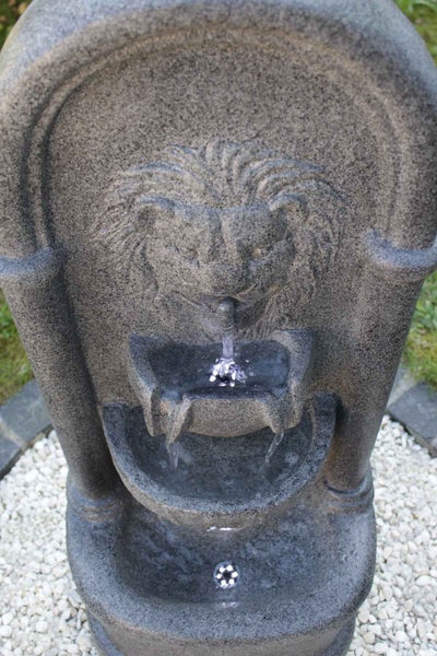 Gartenbrunnen Wandbrunnen FoLionhead Led 41x29x88 cm 10901