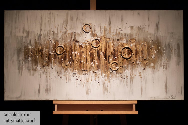 Handgemaltes Gemälde Acrylfarbe 120x60cm Braun