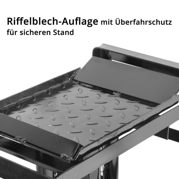 Riffelblech Auflage mit Überfahrschutz für sicheren Stand
