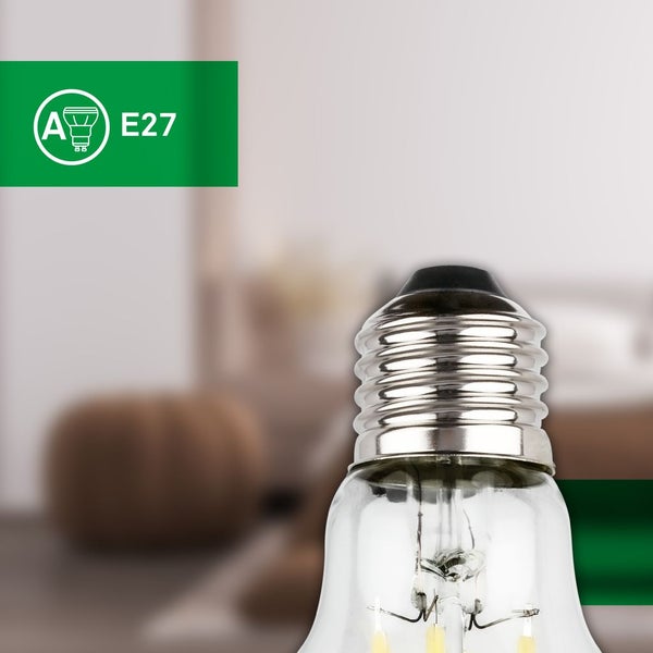 2er Set LED Leuchtmittel E27 LED Lampe A60 Warmweiß Effizienzklasse A