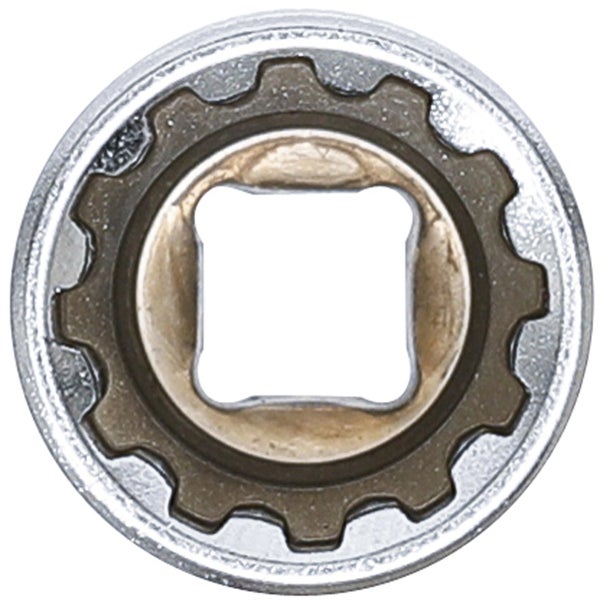 BGS Steckschlüssel-Einsatz Gear Lock tief Antrieb Innenvierkant 6,3 mm (1/4) SW 13 mm - 10163