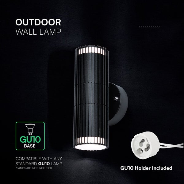 Außenwandleuchte mit GU10 Fassung und Halter