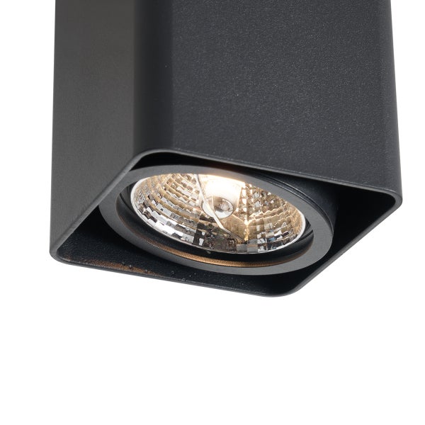 Schwarze Aufbaulampe mit LED Leuchtmittel