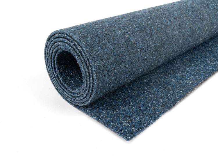 Nadelvlies Meterware in Blau Robuster Nadelfilz Teppichboden Filz Auslegware 500 cm Breite (Meterware)