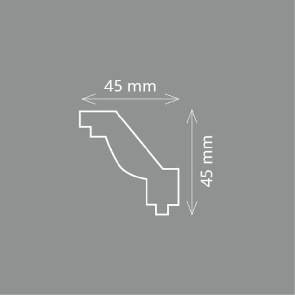 HOMESTAR Zierleiste JO (45 x 45mm), Länge 2m