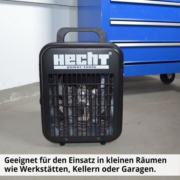 Heizlüfter der Marke Hecht für Werkstätten, Keller oder Garagen