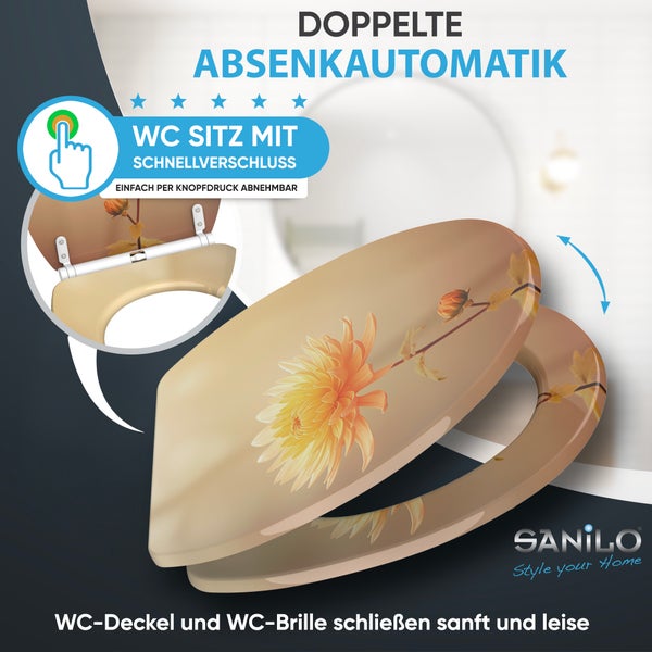 WC-Sitz mit Absenkautomatik & Top Fix Mum
