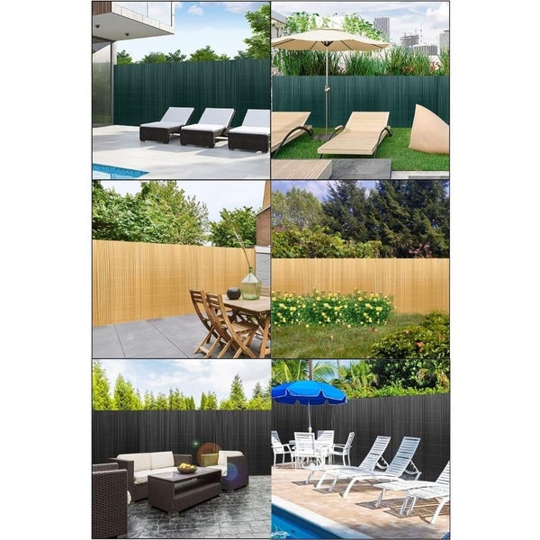 PROREGAL Fi-Chi – Premium Sichtschutzmatte Zaun Sichtschutz PVC- Sichtschutzmatte Gartensichtschutz Höhe 2 m Länge 3 m HxL 2 x 3 m Braun