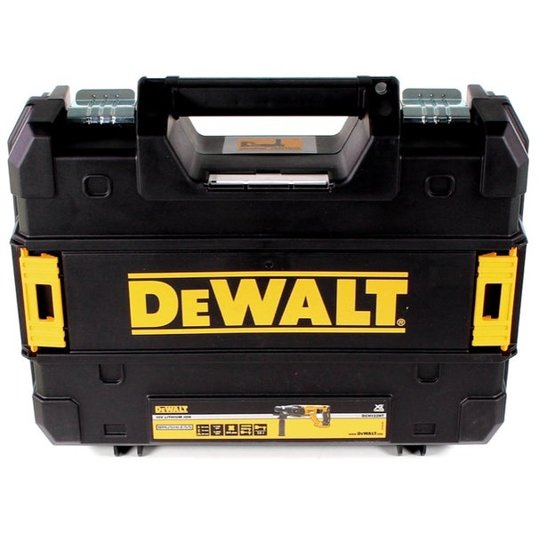 DeWALT Werkzeugkoffer TSTAK für Akku-Bohrhammer DCH133 mit Tragegriff und seitlichen Clips.