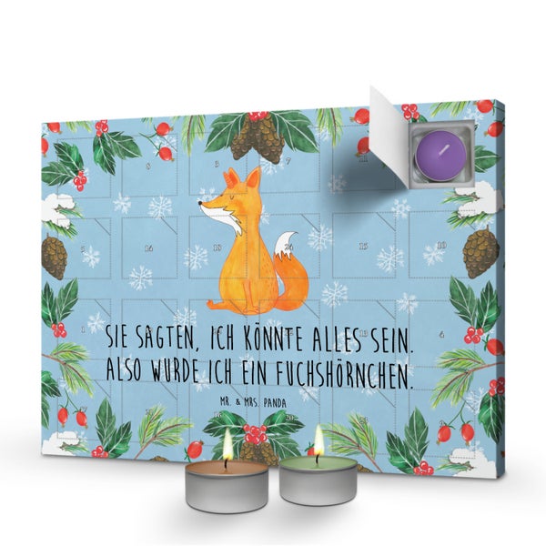 Mr. & Mrs. Panda Duftkerzen Adventskalender Einhorn Wunsch - Blau Pastell