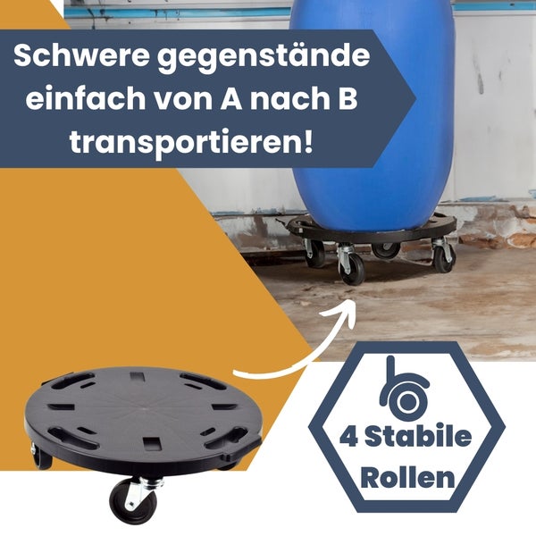 Rollbrett mit vier Rollen zum Transportieren von schweren Gegenständen