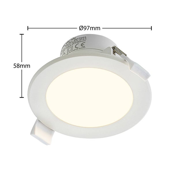 PRIOS LED Rida (Modern) in Weiß aus Aluminium (1 flammig, ) Badezimmerleuchte