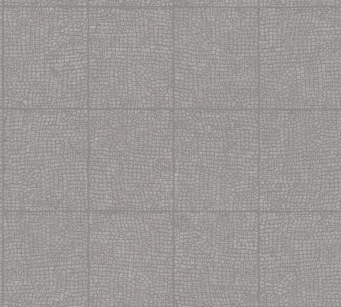 Graue Tapete mit Mosaikmuster für Wandgestaltung
