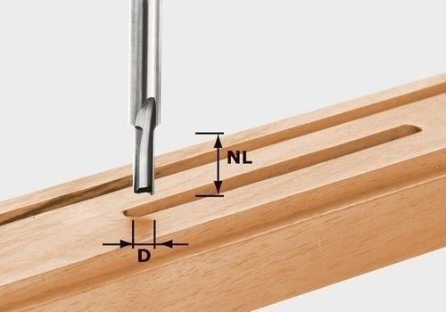 Festool Nutfräser HW Schaft 8 mm HW S8 D4/10 - 490953