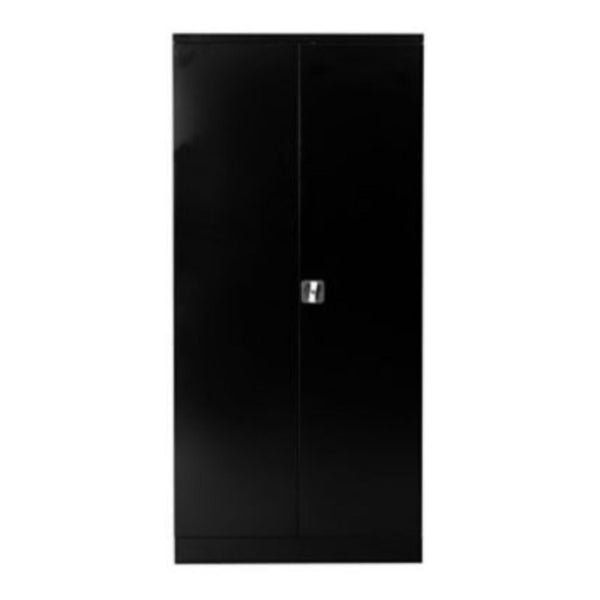 PROREGAL Stahlschrank Bee 10 Fachböden HxBxT 195 x 92 x 42 cm Pulverbeschichtetes Fachbodenmaterial Schwarz & Schwarz