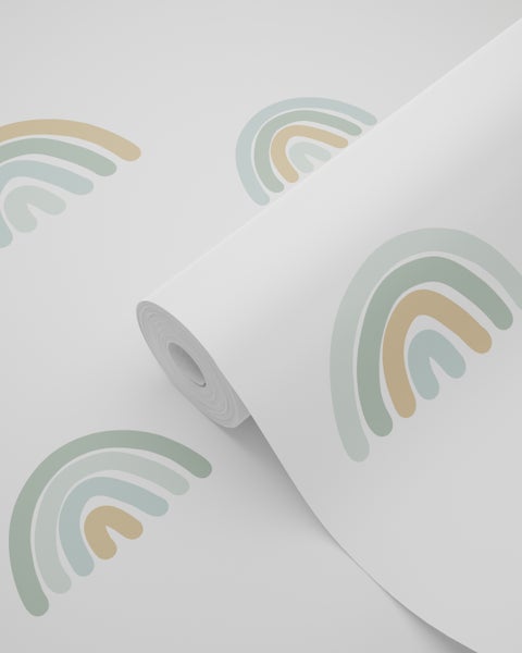 Tapetenrolle mit Regenbogenmuster