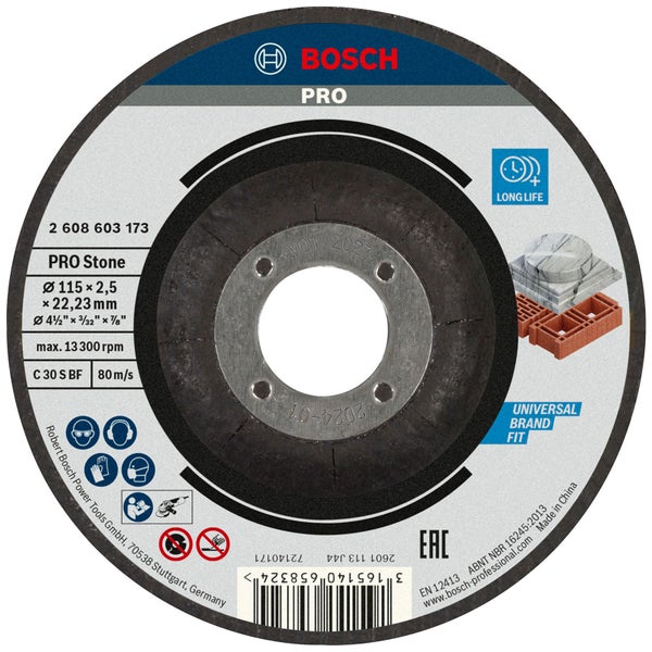 Bosch PRO Stone Trennscheibe 115 x 2,5 x 22,23 mm - 2608603173