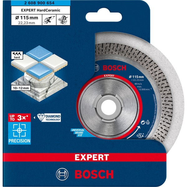 Bosch Expert HardCeramic Diamanttrennscheiben 115 x 22,23 x 1,4 x 10 mm - 2608900654